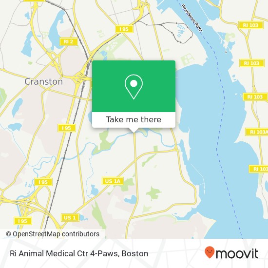 Ri Animal Medical Ctr 4-Paws map