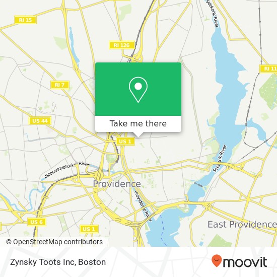 Zynsky Toots Inc map