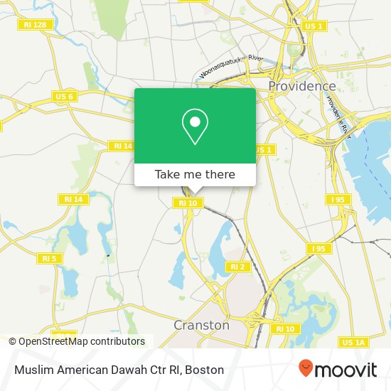 Muslim American Dawah Ctr RI map