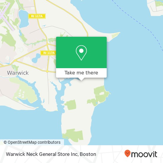 Mapa de Warwick Neck General Store Inc