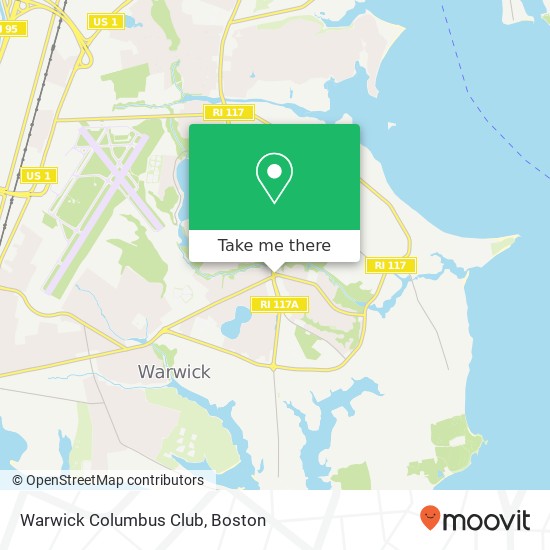 Warwick Columbus Club map