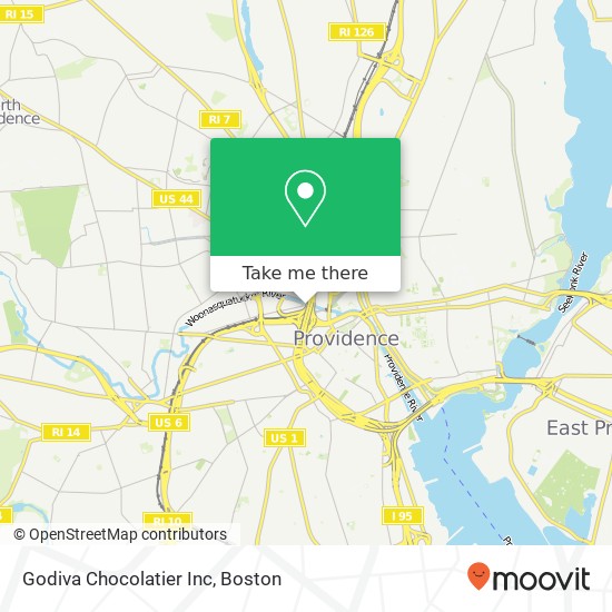 Mapa de Godiva Chocolatier Inc