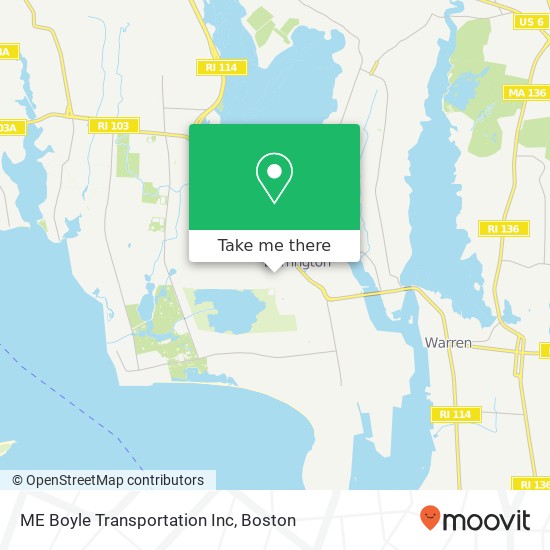 ME Boyle Transportation Inc map