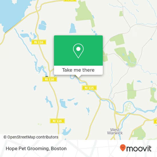 Hope Pet Grooming map