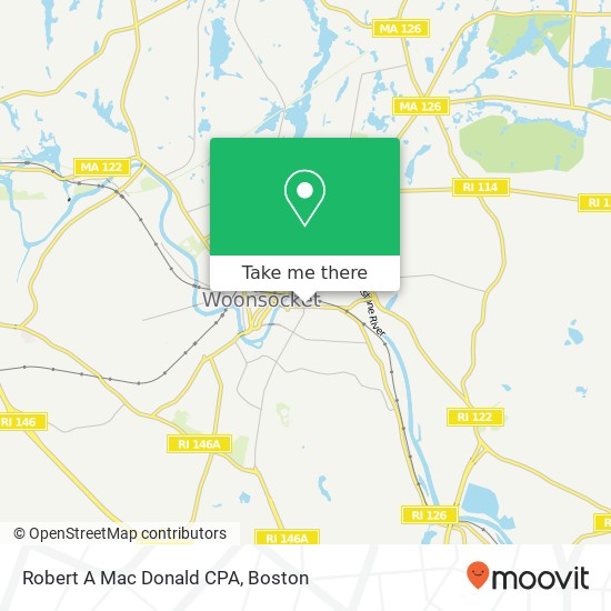 Robert A Mac Donald CPA map