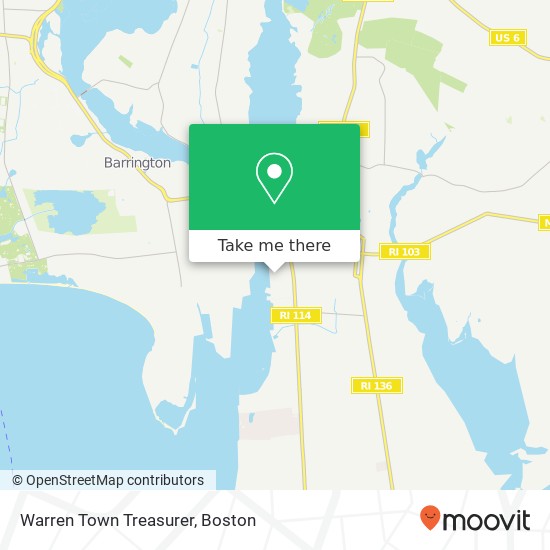 Warren Town Treasurer map