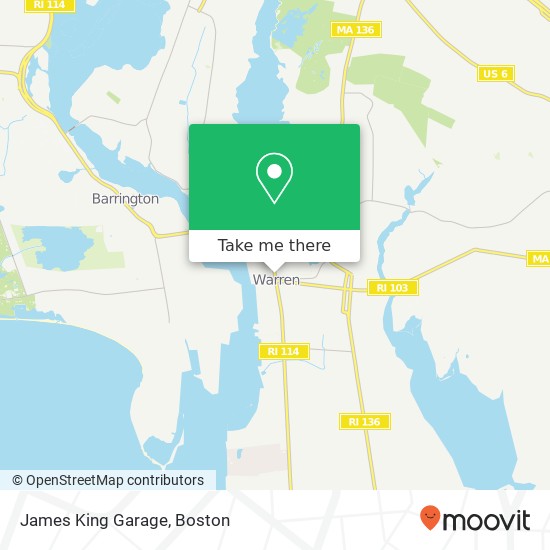 James King Garage map