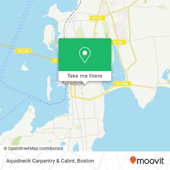 Aquidneck Carpentry & Cabnt map