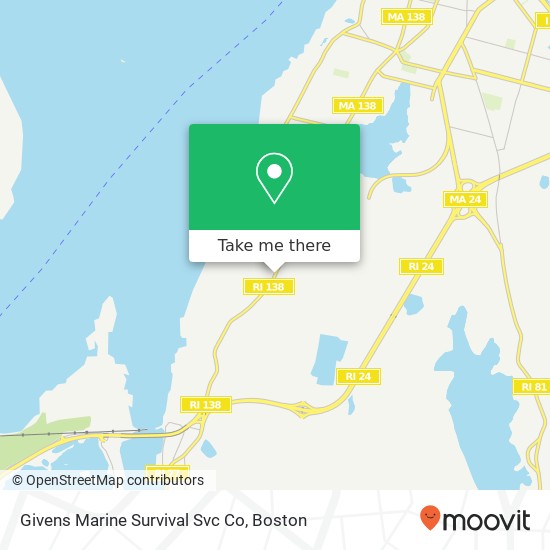 Givens Marine Survival Svc Co map