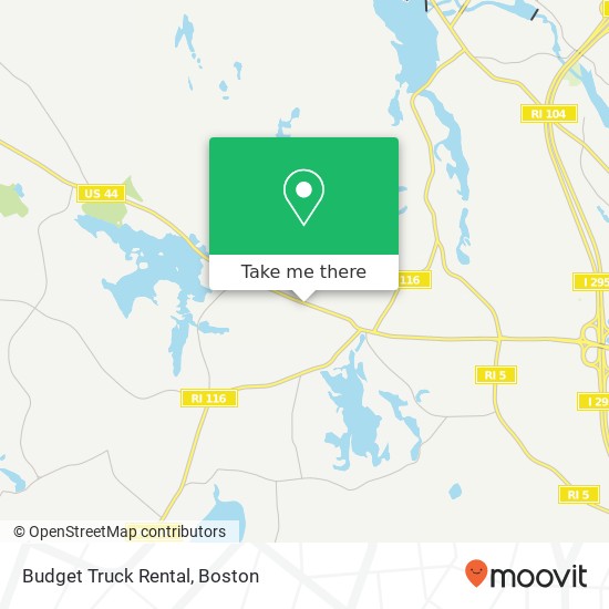 Budget Truck Rental map