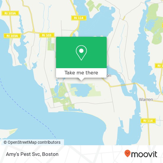 Amy's Pest Svc map