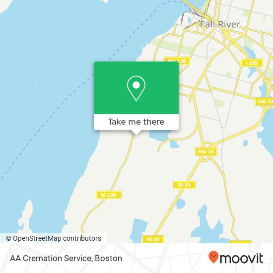 Mapa de AA Cremation Service