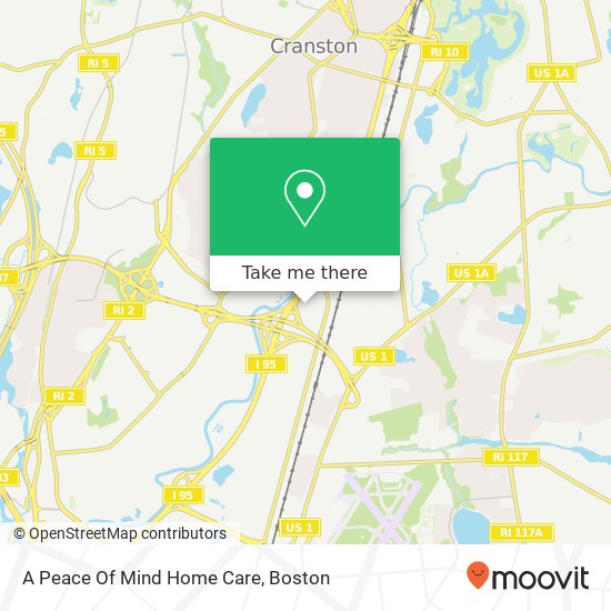 A Peace Of Mind Home Care map