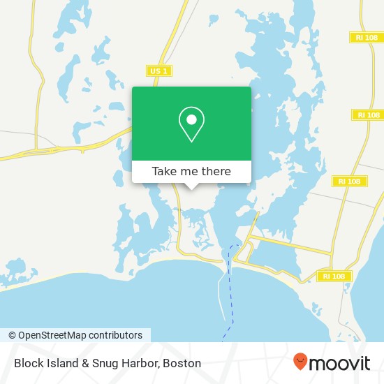 Block Island & Snug Harbor map