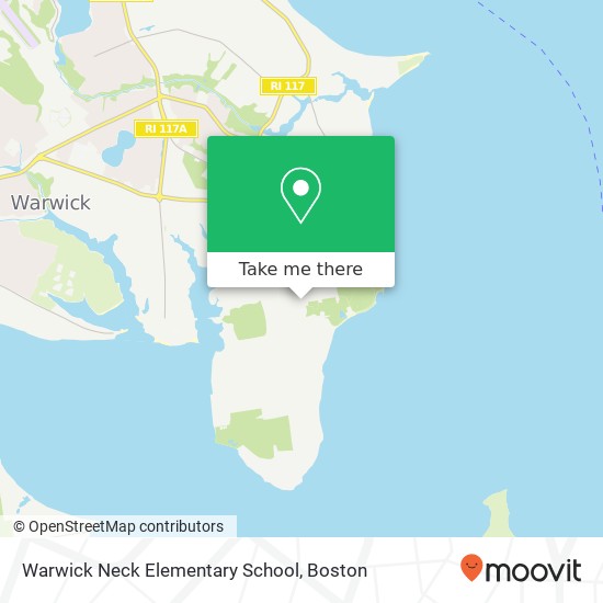 Mapa de Warwick Neck Elementary School