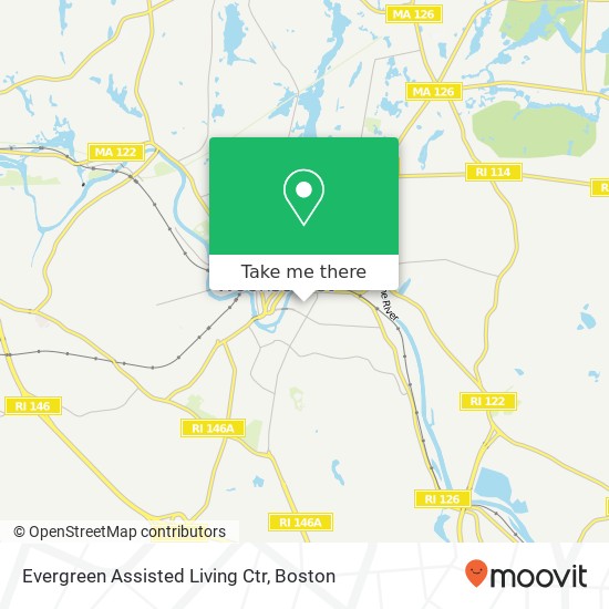 Mapa de Evergreen Assisted Living Ctr