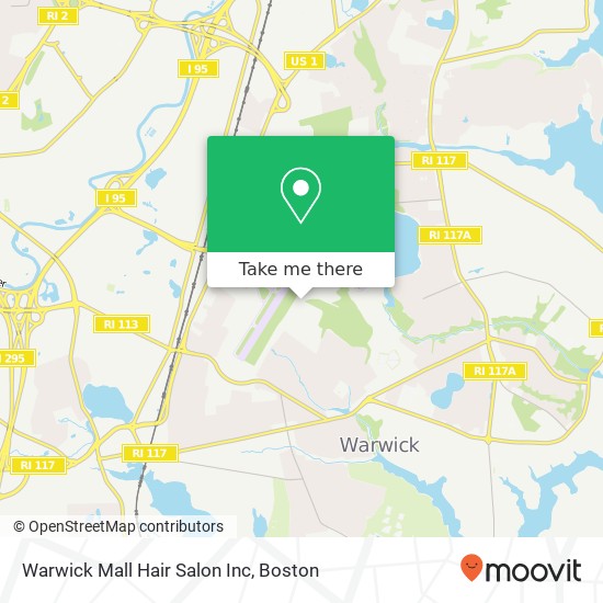 Warwick Mall Hair Salon Inc map