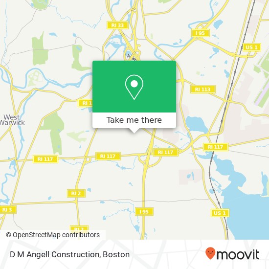 D M Angell Construction map