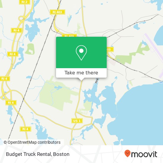 Budget Truck Rental map