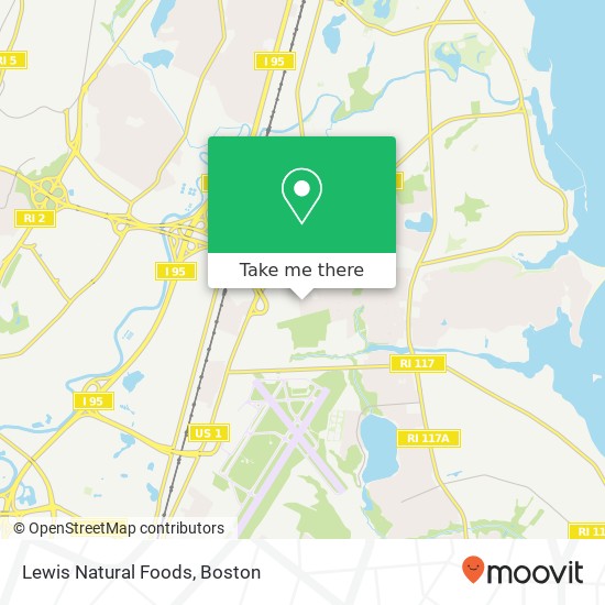 Lewis Natural Foods map