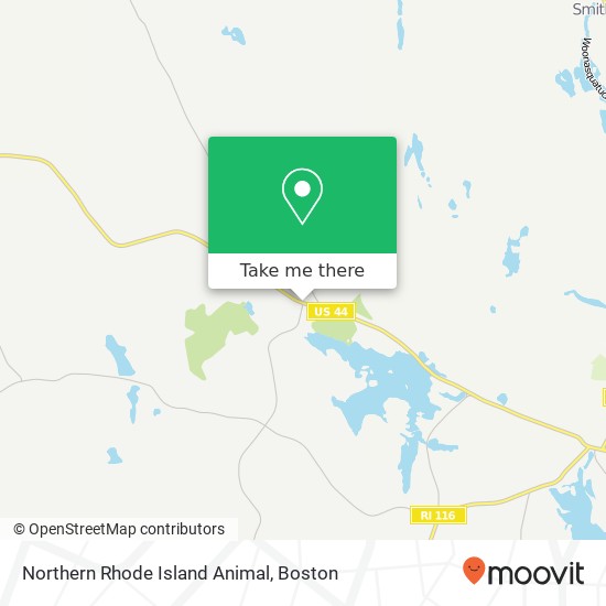 Mapa de Northern Rhode Island Animal