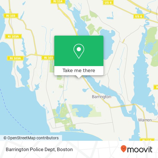 Barrington Police Dept map