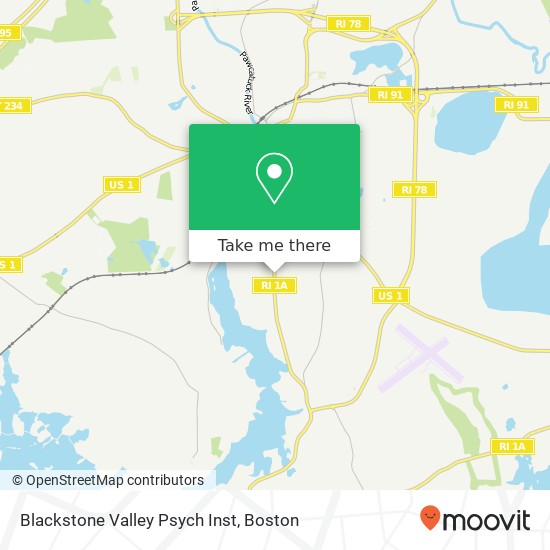 Mapa de Blackstone Valley Psych Inst