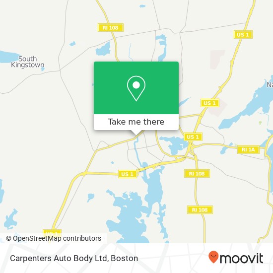 Carpenters Auto Body Ltd map