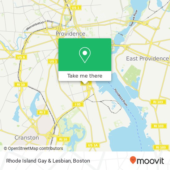 Mapa de Rhode Island Gay & Lesbian