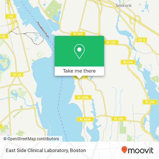 Mapa de East Side Clinical Laboratory