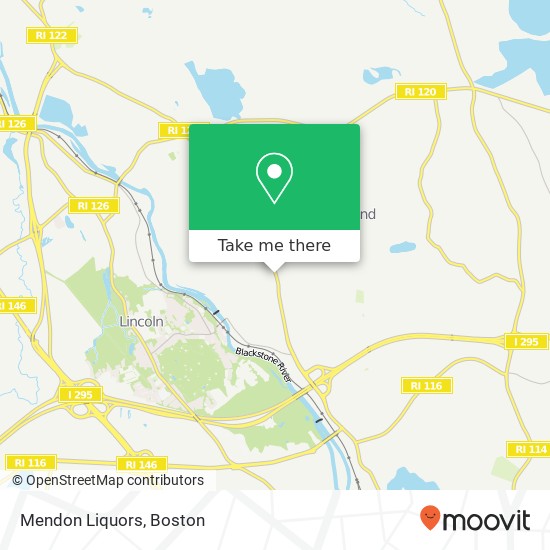 Mapa de Mendon Liquors