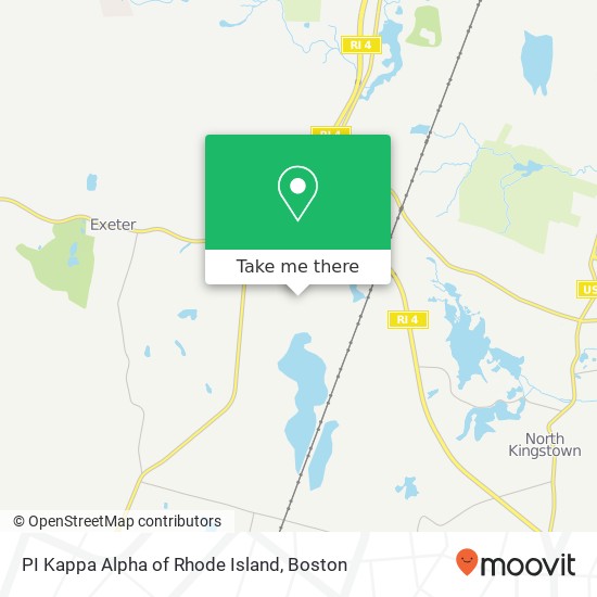 PI Kappa Alpha of Rhode Island map