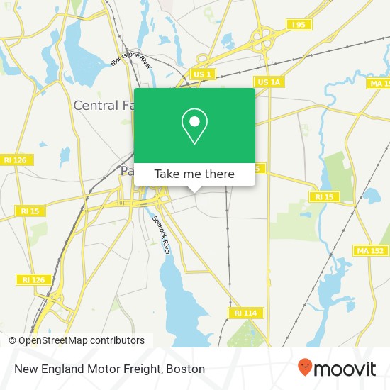 New England Motor Freight map
