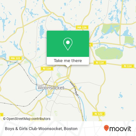 Mapa de Boys & Girls Club-Woonsocket