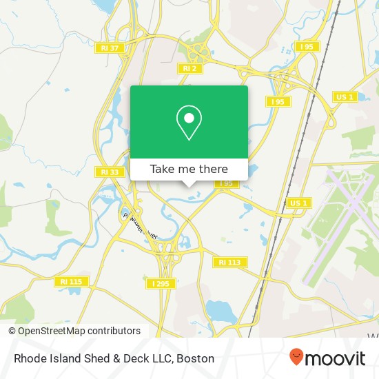 Mapa de Rhode Island Shed & Deck LLC