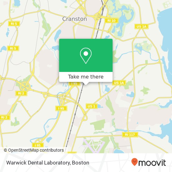 Mapa de Warwick Dental Laboratory