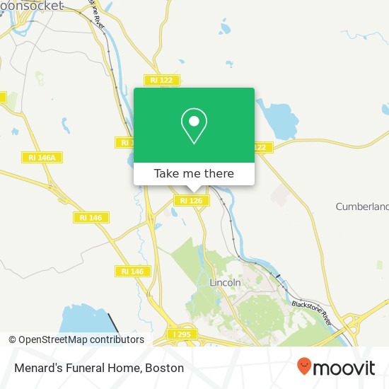 Menard's Funeral Home map