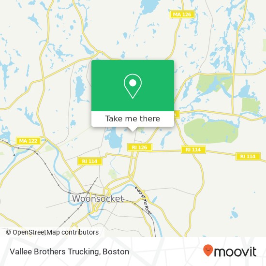 Vallee Brothers Trucking map