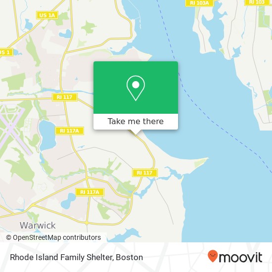 Rhode Island Family Shelter map