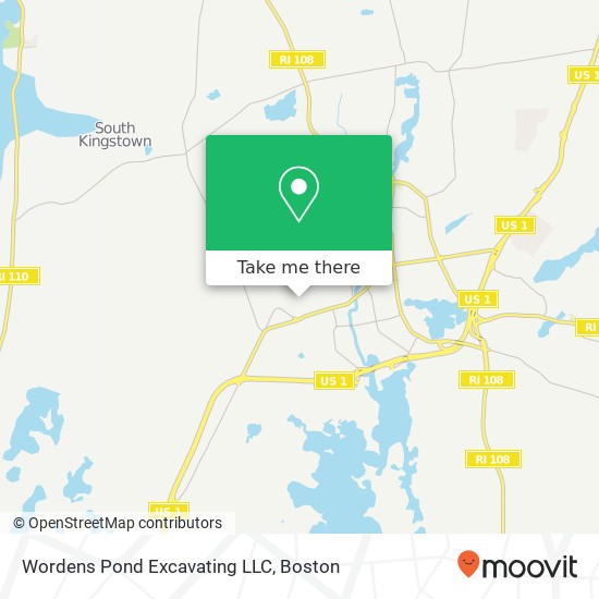 Mapa de Wordens Pond Excavating LLC