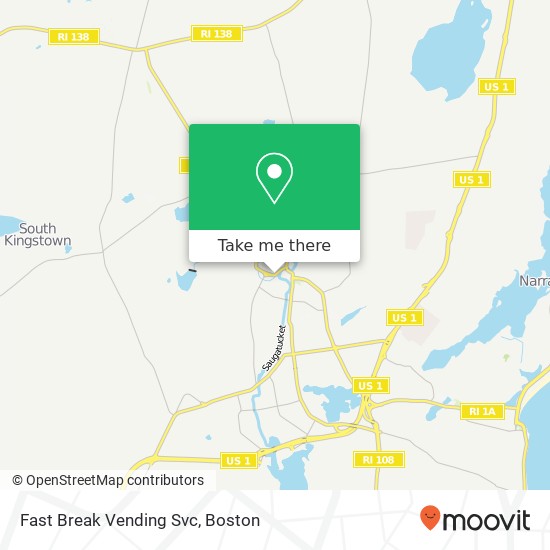 Mapa de Fast Break Vending Svc