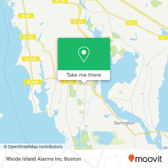 Rhode Island Alarms Inc map