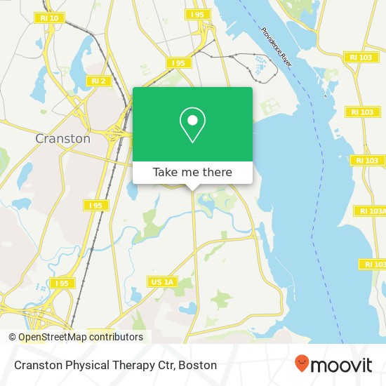 Mapa de Cranston Physical Therapy Ctr