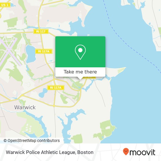 Warwick Police Athletic League map