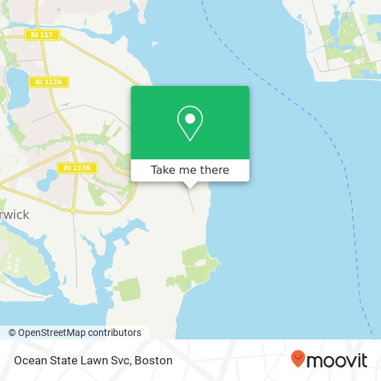 Mapa de Ocean State Lawn Svc