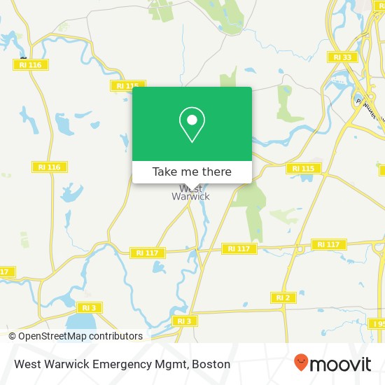 West Warwick Emergency Mgmt map