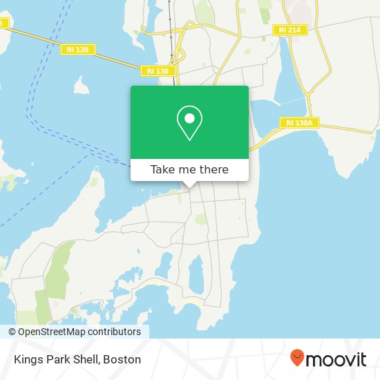 Mapa de Kings Park Shell