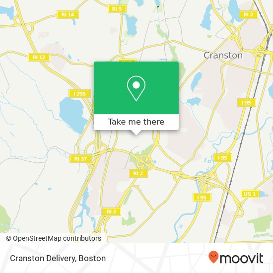 Mapa de Cranston Delivery