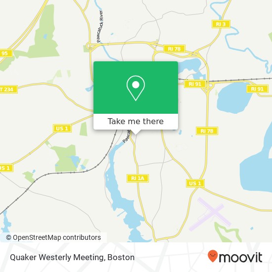 Quaker Westerly Meeting map