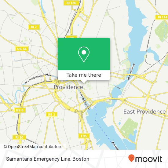 Mapa de Samaritans Emergency Line